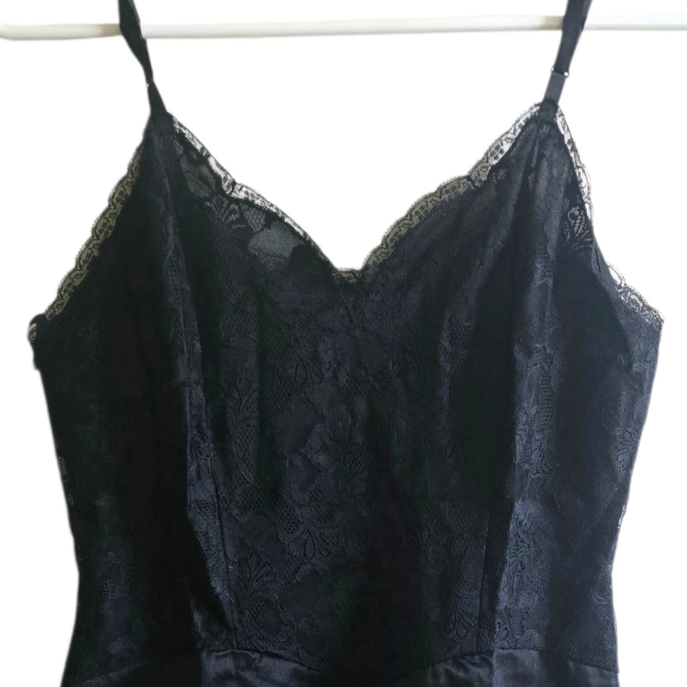 Midnight Muse: Vintage Vanity Fair Lace & Satin Slip
